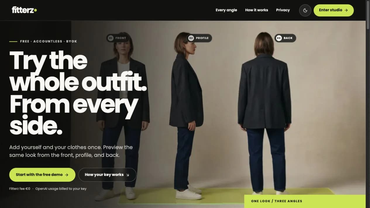 Fitterz website homepage
