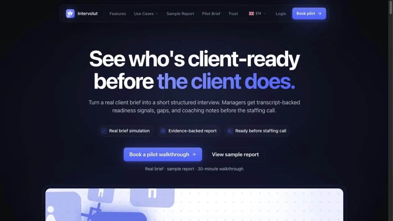 Intervolut website homepage